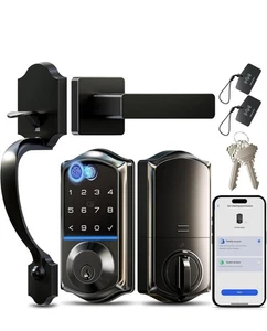 Veise VE017-H Fingerprint Smart Front Door Lock Set, App Control, Keyless Entry - Picture 1 of 9