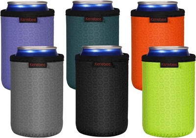 Pacote com 6 12 oz Mangas Refrigeradoras de Lata Padrão Isoladas Suporte para Bebidas de Neoprene - Imagem 1 de 4