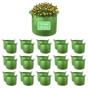 10 Gallon Garden Grow Bags, 30 Pack 10 Gal Planter Bags Fabric Pot Bags, Nonw... - Picture 1 of 7