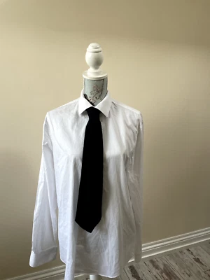 Corbata para hombre Simon negra calce clásico hecha en Inglaterra Foto 1 de 4