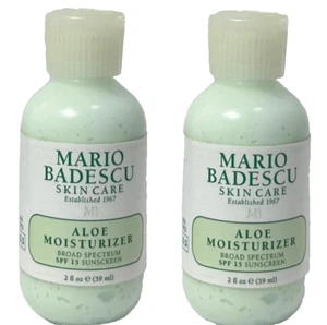 2 Mario Badescu Skin Care Aloe Moisturizer Broad Spectrum SPF 15 2 oz ea (006) - Picture 1 of 1