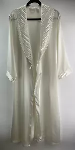 Chaqueta larga estilo fumar vintage años 90 aDonna bata acolchada solapa y puños talla M - Imagen 1 de 9