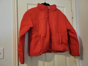Vintage Avon L/G 12-14 Ruby Red Puffer Jacket - Picture 1 of 8