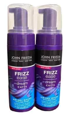 2X John Frieda Curl Defining Frizz Ease AIR-DRY WAVES Styling Foam 5 fl oz each - Image 1 of 3