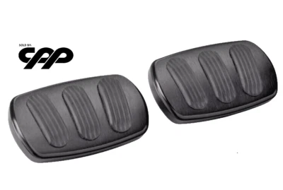 Pastillas de freno/embrague Lokar XBAG-6139 - 1955-57 Chevy con insertos de goma - negras Foto 1 de 3