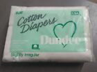 New Vintage Dundee 12 White Cloth Diapers Flat Birdeye 100% Cotton Weave 