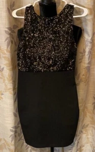 Forever 21 - Black Dress With sequence Top And Solid Bottom - Picture 1 of 6