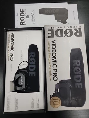 Rode VideoMic Pro on-camera Microphone BOX+PAPERS, NO HOT SHOE,NEAR MINT, TESTED - Image 1 of 4
