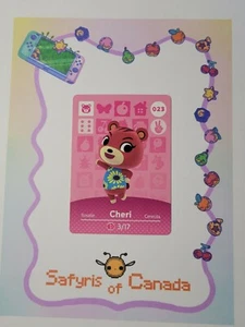Cheri #023 Animal Crossing Amiibo Card Authentic Never Scanned - Zdjęcie 1 z 3