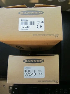 2 X BANNER Q45BB6LL 37248 RETRO REFLECTIVE LASER SENSORS   UNUSED - Picture 1 of 12