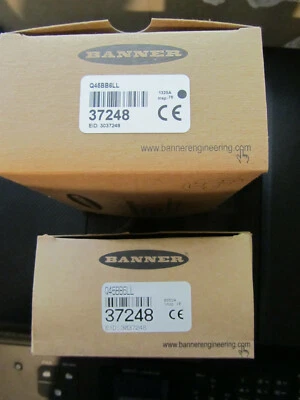 2 X BANNER Q45BB6LL 37248 RETRO REFLECTIVE LASER SENSORS   UNUSED - Image 1 of 4