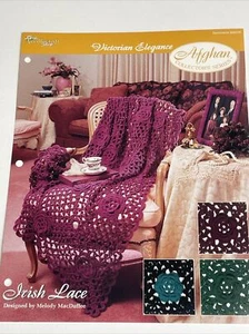 Irish Lace Afghan Victorian Elegance Crochet Pattern Needlecraft Shop - Picture 1 of 6