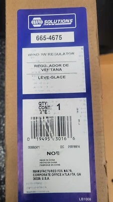 Napa Power Window Regulator and Motor Assembly 665-4675 - Image 1 of 3