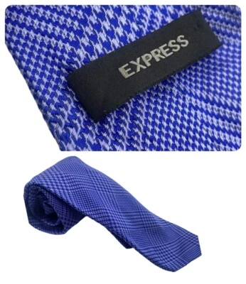 Express blue plaid tie 3.25” - Image 1 of 4
