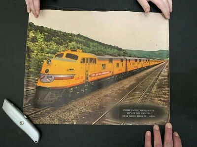 Estampa vintage Union Pacific Railroad Streamliner City Of Los Angeles - Imagem 1 de 4