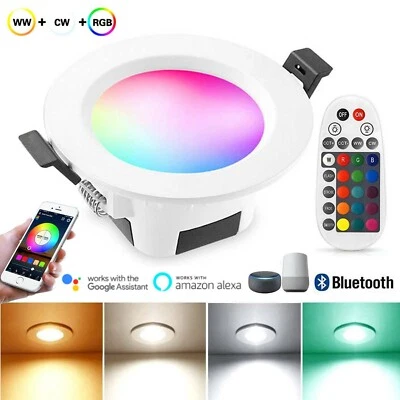 Smart LED Deckenlampe Einbaustrahler 5W 9W RGBCW Kompatibel Deckenspots Dimmbar - Bild 1 von 4