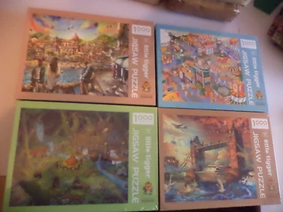 LITTLE TIGGER 4 x BRANDNEU VERSIEGELT kleiner Tiger QUALITÄT 1000-teiliges PUZZLE Rätsel Menge