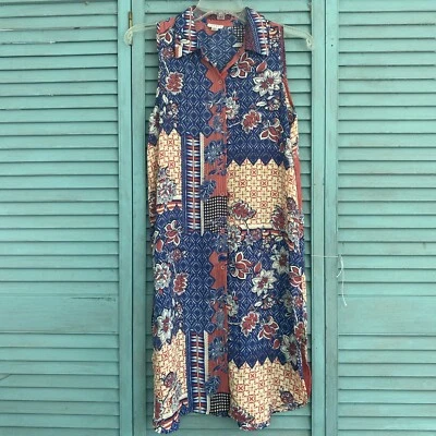 Spense кнопка вверх видеть через платье ~ Sz S ~ длина до колена ~ розовый, белый, синий - Изображение 1 из 3