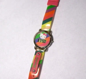 Hello Kitty "Monday" Watch Pastel Rainbow Theme Digital fits 5.25--7.0" Minty - Picture 1 of 13
