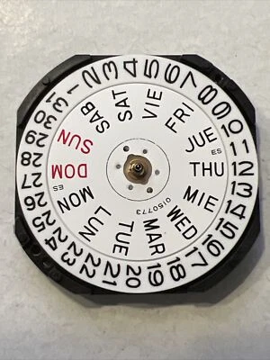 Movimiento Seiko Hattori Epson VX43E con día y fecha @ 3 + batería y vástago 25,6 mm Foto 1 de 4