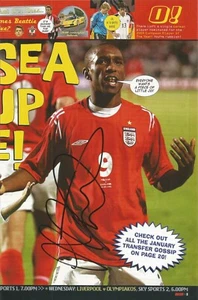 ENGLAND, TOTTENHAM & WEST HAM: JERMAIN DEFOE SIGNED 12x8 MAGAZINE PICTURE+COA - Picture 1 of 1