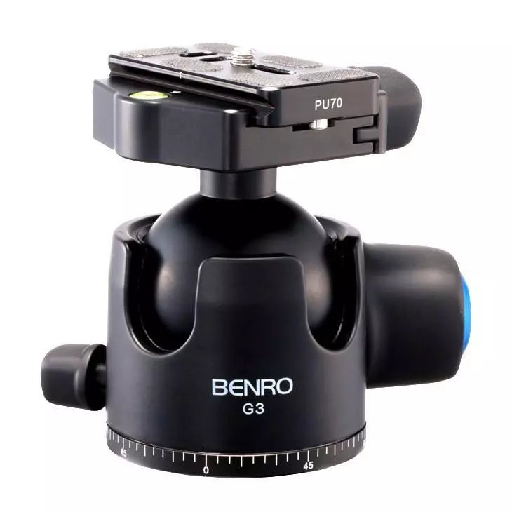 Benro G3 Tripod Ball head  (BEN-G3) Low Profile Anodised with PU70 QR Plate - Image 1 of 4