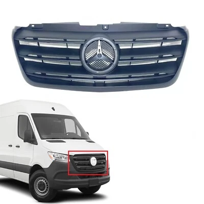 Fits 2019-2024 Mercedes Benz Sprinter 1500-3500 Grille Front Bumper Upper Grille Foto 1 de 4