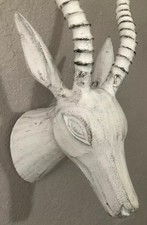 Metal Large Wall Mounted Stag Head Gazelle Deer Head Antelope Buck Rustic Decor