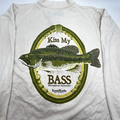 CAMISA HENLEY DE PESCA CON MOSCA ROCAS REDONDAS DE COLECCIÓN PARA HOMBRE XL manga larga hecha en EE. UU. lubina Foto 1 de 4