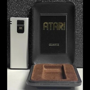 ULTRA SLIM Vintage Retro ATARI Quartz LIGHTER with case.Adjustable flame. Works. - Picture 1 of 21