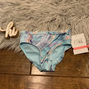 Athleta Girl Swimsuit Bottom Ocean Marble Size 7 Bikini New - Picture 1 of 5