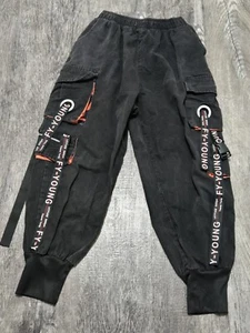FOREVER YOUNG Unisex HIP HOP Cargo Denim Jean Jogger Pants READ ABOUT SIZING  - Picture 1 of 13
