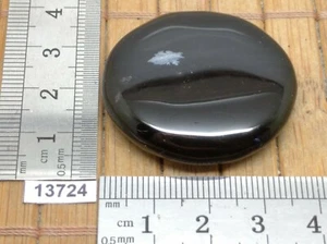 OBSIDIENNE BRONZE pierre plate RARE & SUPERBE QUALITE lithotherapie reiki galet - Picture 1 of 2