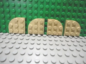 Lego 4 Tan 3x3 base plate with rounded corner - Picture 1 of 1
