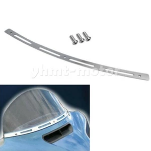 Chrome Metal Slotted WINDSHIELD TRIM FIT FOR TOURING BAGGER BATWING 1996-2013 - Picture 1 of 4