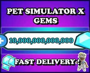 ๐ 10T - 10 Trilioni di Gemme/Diamanti ๐ - Pet Simulator X | PSX | Consegna Rapida - Foto 1 di 1