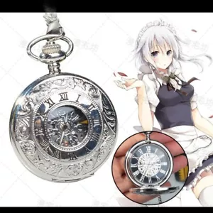 Touhou Project Izayoi Sakuya Anime Cosplay Vintage Mechanical Pocket Watch Gift - Picture 1 of 1