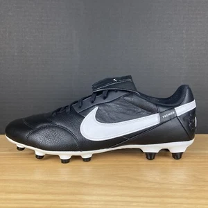 Talla 8,5-12 | Botines de fútbol de cuero Nike Premier III 3 FG negros blancos AT5889-010 - Imagen 1 de 8