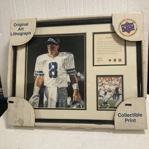 TROY AIKMAN DALLAS COWBOYS '96 NFL 11"X14" FRAMED ART/PHOTO BY KRSI 10013/12500 - Picture 1 of 6