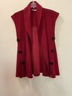 Soft Surroundings Plus Size Dark Red Mesa Sleeveless Vest Cardigan Size 1X