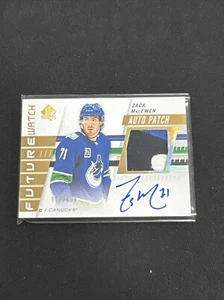 2019-20 UD SP Authentic Zack MacEwen Future Watch Auto Patch /100 #170 Rookie - Picture 1 of 2