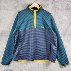 LL Bean Pullover XXL Herren Airlight Strickpullover gesteppt blau grün Colorblock - Bild 1 von 8