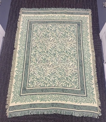 Tapiz de pared reversible manta vintage estilo William Morris Willow Bough Foto 1 de 4