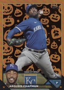 2023 Topps Update AROLDIS CHAPMAN Halloween Jack O'Lantern #US194 Royals - Picture 1 of 1