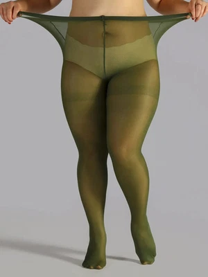 Pantimedias talla grande ultrafinas delgadas elásticas de gran tamaño para mujer medias transparentes Foto 1 de 4