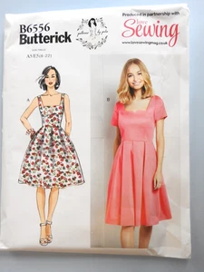 Butterick B6556 sewing pattern Dress w/ full skirt by Gertie sizes 6 to 14 NEW - Picture 1 of 3