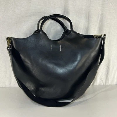 Madewell Edinburgh Bucket Tote Bag Black Leather Shoulder Purse - Image 1 of 4