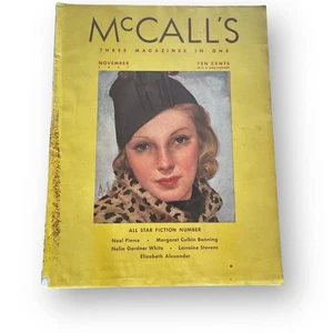 McCall’s Magazine November 1937 Vintage Cover Art, Ads, Fashion, Style & Beauty - Picture 1 of 18