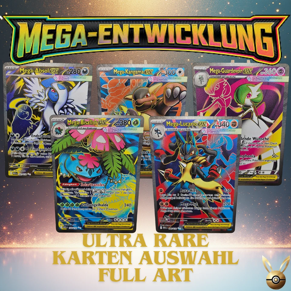 Pokemon Karten Mega Entwicklungen EX AUSWAHL Full Art DEUTSCH Ultra Rare Holo - Bild 1 von 1