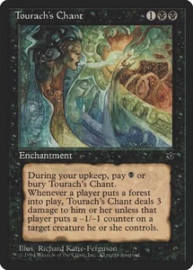 Tourach's Chant LP Fallen Empires Black Enchantment Mtg Magic English Regular - Picture 1 of 1
